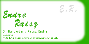 endre raisz business card